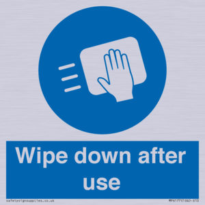 Wipe down after use
